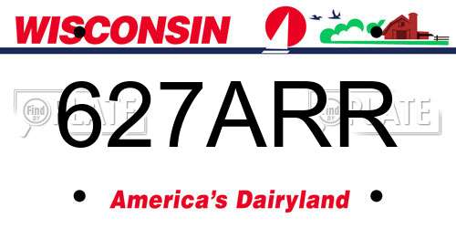 627ARR Wisconsin License Plate