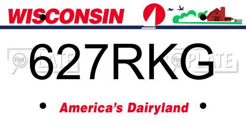 627RKG Wisconsin License Plate