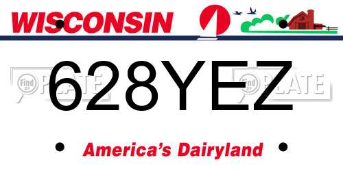 628YEZ Wisconsin License Plate