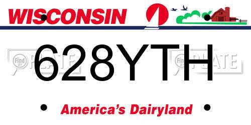 628YTH Wisconsin License Plate