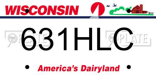 631HLC Wisconsin License Plate