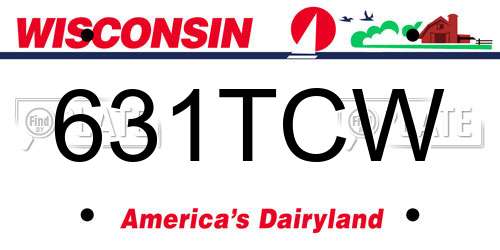 631TCW Wisconsin License Plate