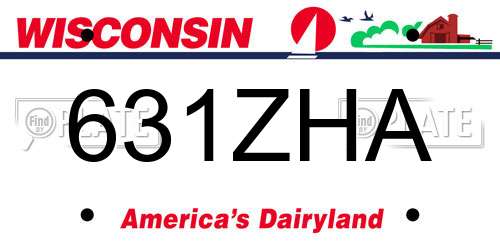 631ZHA Wisconsin License Plate
