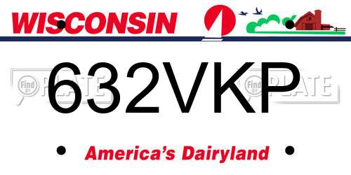 632VKP Wisconsin License Plate