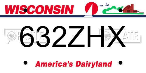 632ZHX Wisconsin License Plate