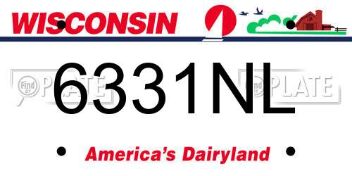 6331NL Wisconsin License Plate