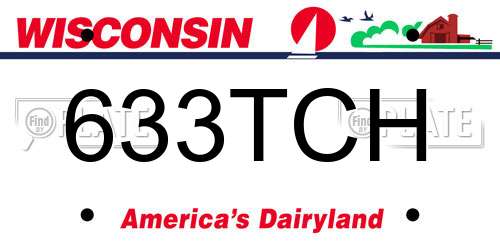 633TCH Wisconsin License Plate