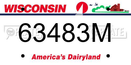 63483M Wisconsin License Plate