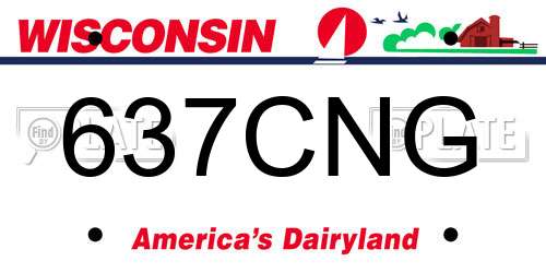 637CNG Wisconsin License Plate