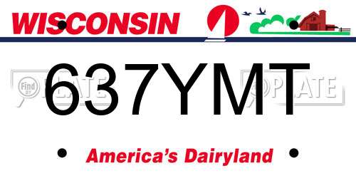 637YMT Wisconsin License Plate