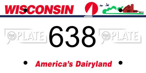 638 Wisconsin License Plate