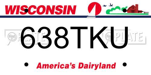 638TKU Wisconsin License Plate