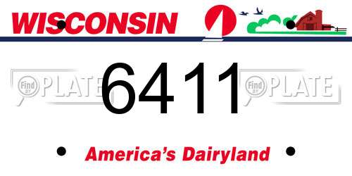6411 Wisconsin License Plate