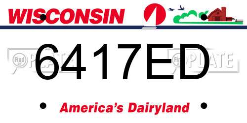 6417ED Wisconsin License Plate