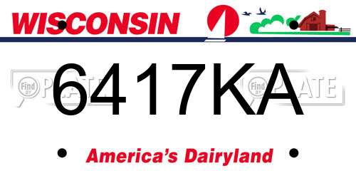 6417KA Wisconsin License Plate