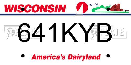 641KYB Wisconsin License Plate