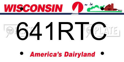 641RTC Wisconsin License Plate