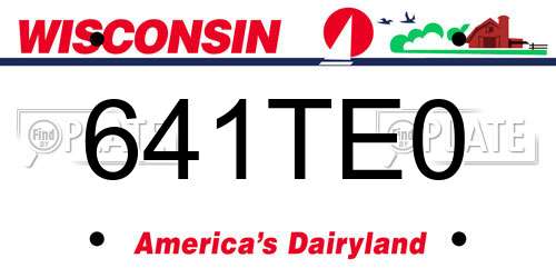 641TE0 Wisconsin License Plate