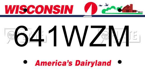 641WZM Wisconsin License Plate