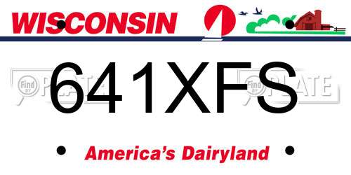 641XFS Wisconsin License Plate