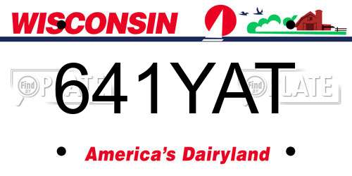 641YAT Wisconsin License Plate