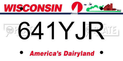641YJR Wisconsin License Plate