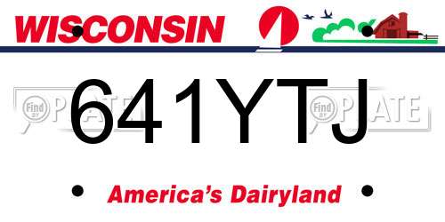 641YTJ Wisconsin License Plate