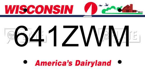 641ZWM Wisconsin License Plate