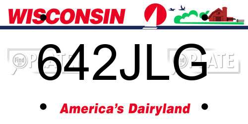 642JLG Wisconsin License Plate