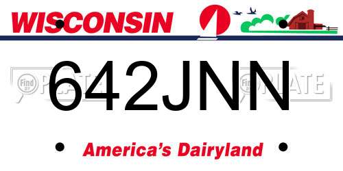 642JNN Wisconsin License Plate