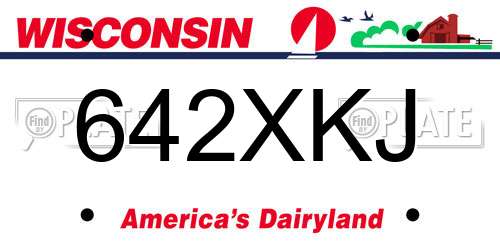 642XKJ Wisconsin License Plate