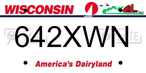 642XWN Wisconsin License Plate