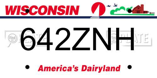 642ZNH Wisconsin License Plate