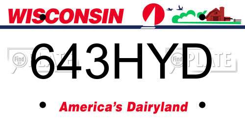 643HYD Wisconsin License Plate