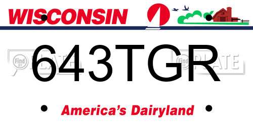 643TGR Wisconsin License Plate