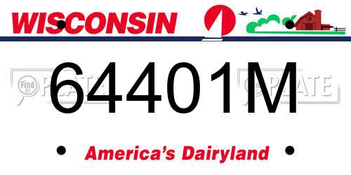64401M Wisconsin License Plate
