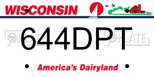644DPT Wisconsin License Plate