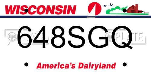 648SGQ Wisconsin License Plate