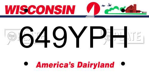 649YPH Wisconsin License Plate