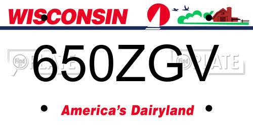 650ZGV Wisconsin License Plate