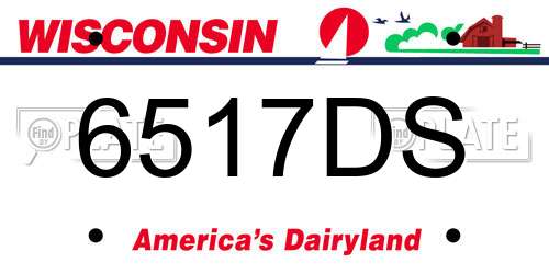 6517DS Wisconsin License Plate