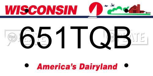 651TQB Wisconsin License Plate