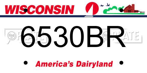 6530BR Wisconsin License Plate