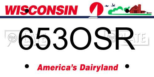 653OSR Wisconsin License Plate