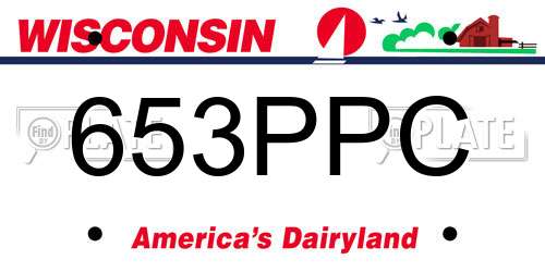 653PPC Wisconsin License Plate