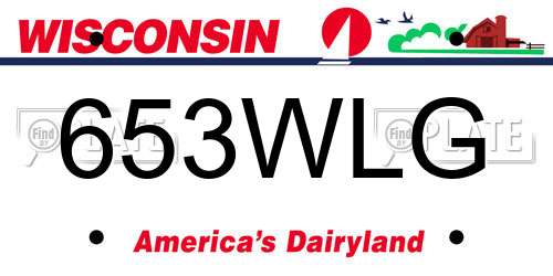653WLG Wisconsin License Plate