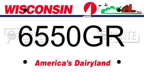 6550GR Wisconsin License Plate