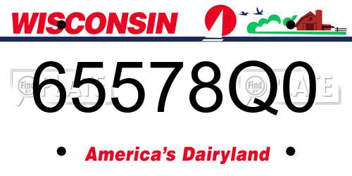 65578Q0 Wisconsin License Plate