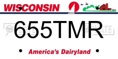655TMR Wisconsin License Plate