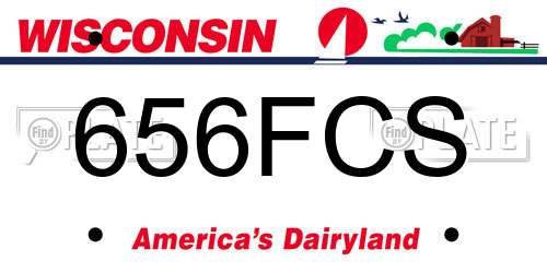 656FCS Wisconsin License Plate